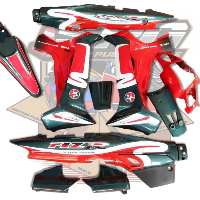 cover bodi fizr f1zr fiz r caltek hijau merah full set halus yamaha fiz r fizr f1zr caltex hijau mer