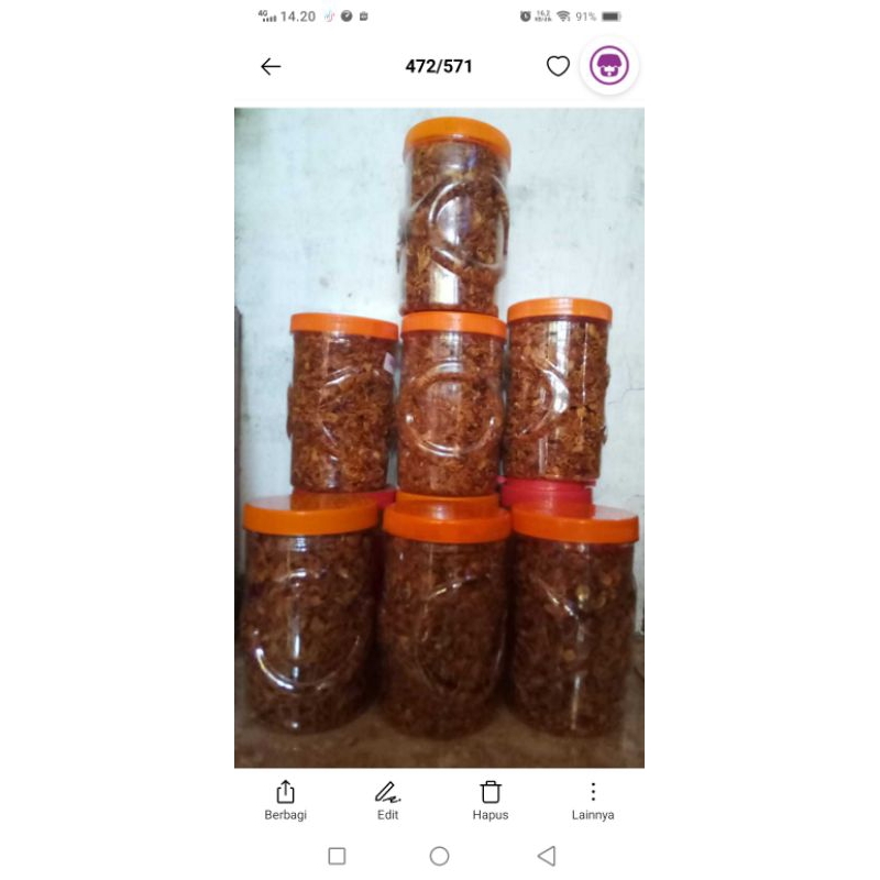 

Bawang Goreng Original Premium/BAGOR Asli No Campuran Toples sosis