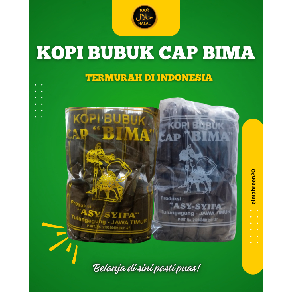 

KOPI BUBUK 1.67 kg BIMA kemasan 10 pack