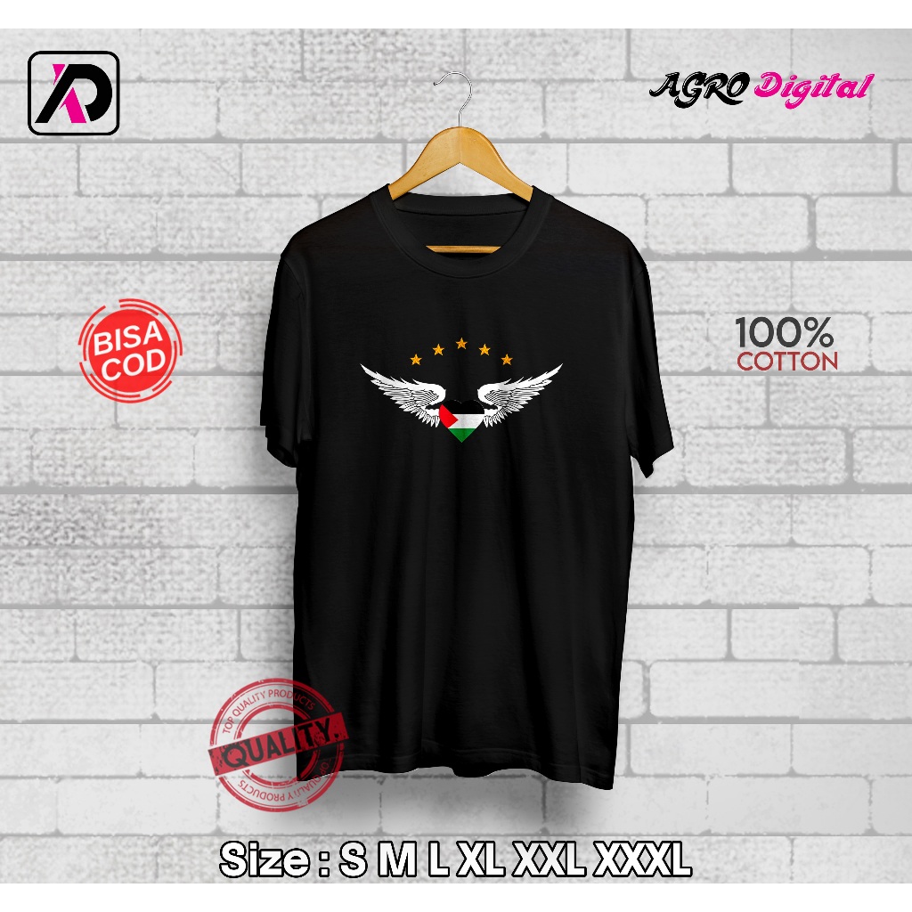Kaos Custom Dewa 19 Bintang Lima Palestine | Kaos Distro (Bisa Desain Sesukamu)