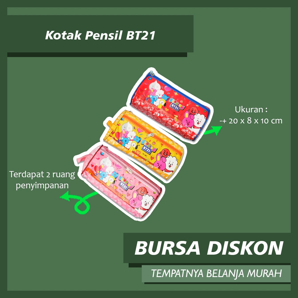 

Kotak Pensil 2 Resleting PC-1067 Boyband Tempat Wadah Pensil Kostak Pouch Makeup Kosmetik