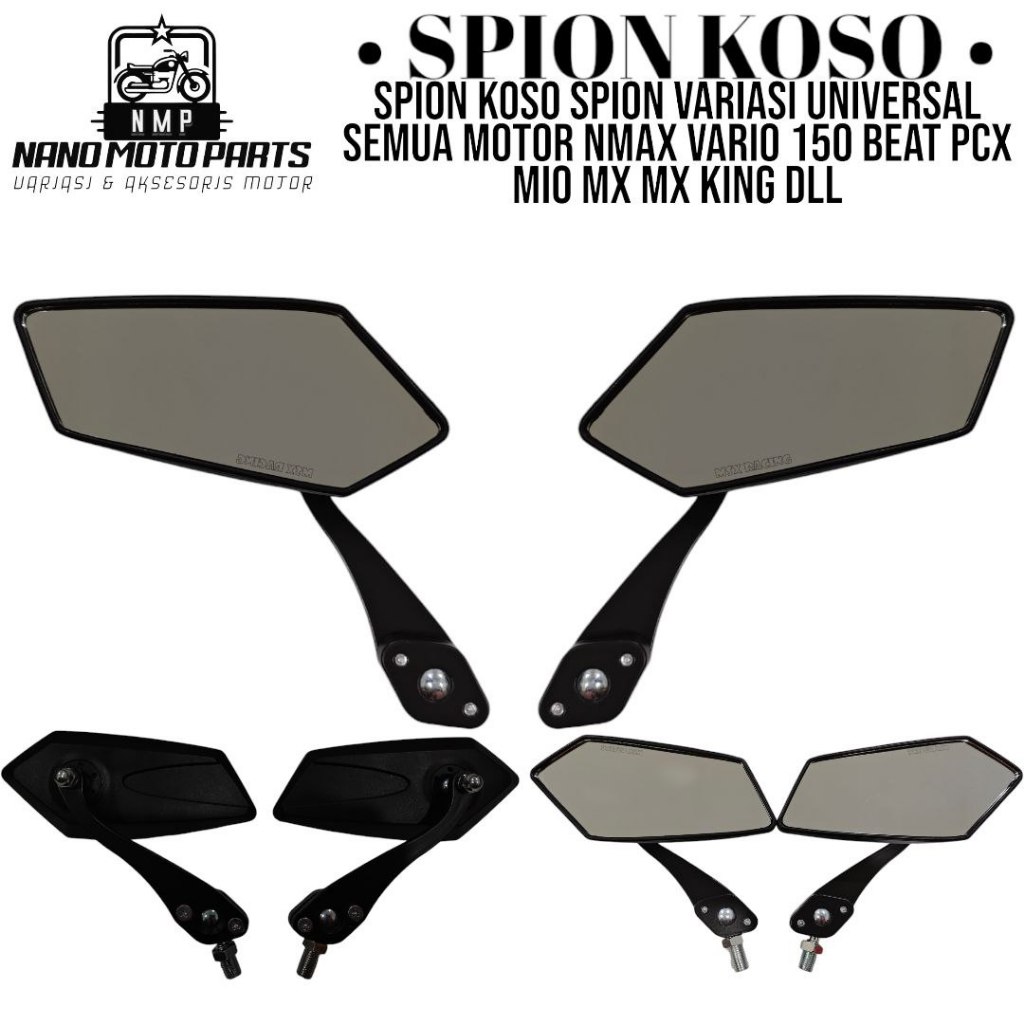 Spion Koso Spion Variasi Universal Semua Motor Nmax Vario 150 Beat Pcx Mio MX MX King Dll