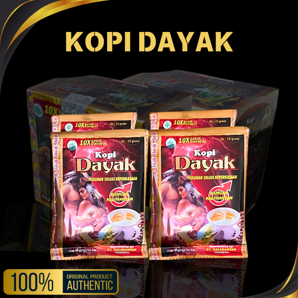 

(ORI & BPOM) Kopi Dayak Kalimantan Stamina Kuat 100% Asli Original 10 Sachet