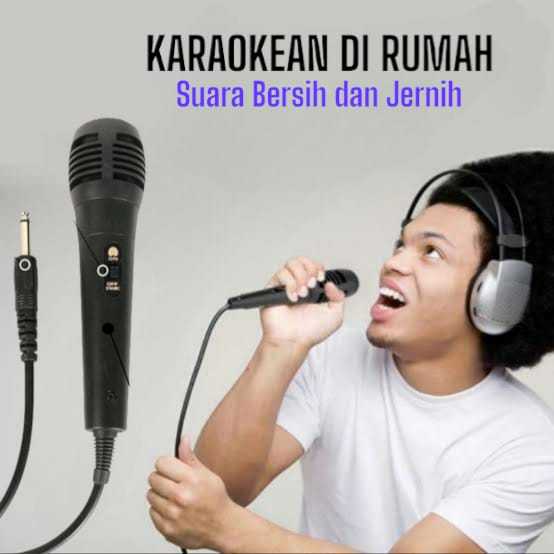 TANPA SETTING & LANGSUNG PAKAI- Mic Karaoke Profesional Mikrofon/ Microphone/ Mix Kabel Suara Bersih