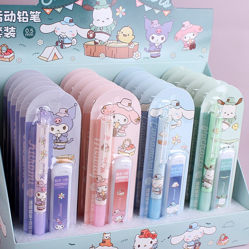 

Pensil Cetek Set Karakter Lucu Premium Mechanical Pencil Sanrio Pochacco MyMelody Cinnamoroll AT047