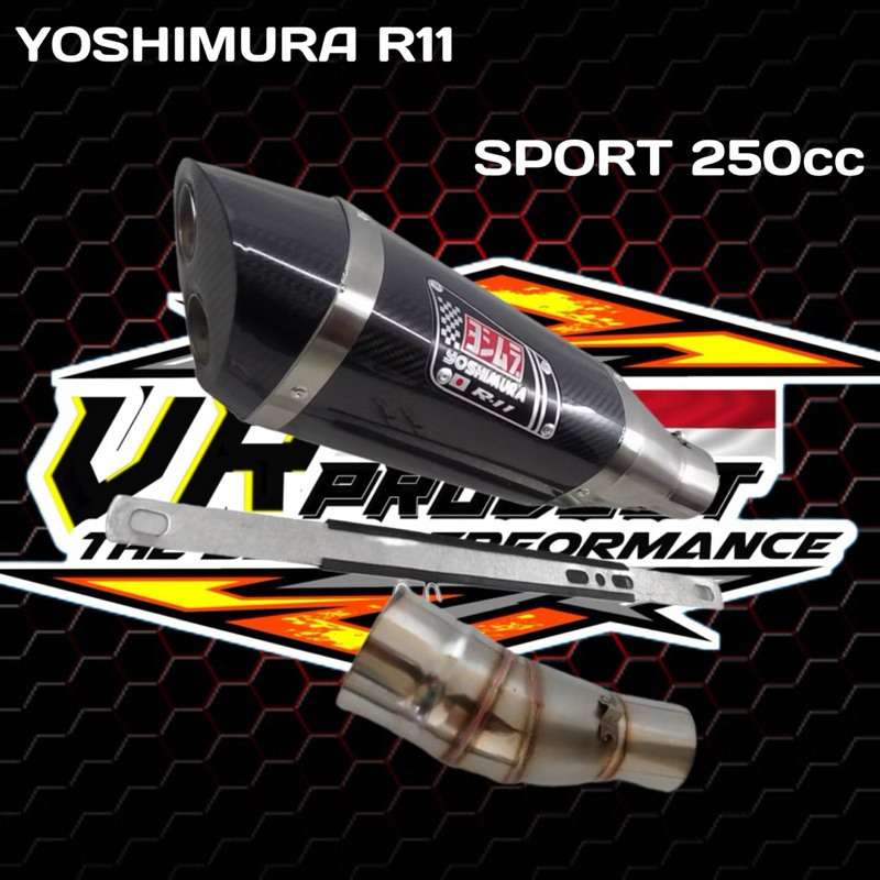 knalpot racing yoshimura R11 Ninja250 R25 Cbr250