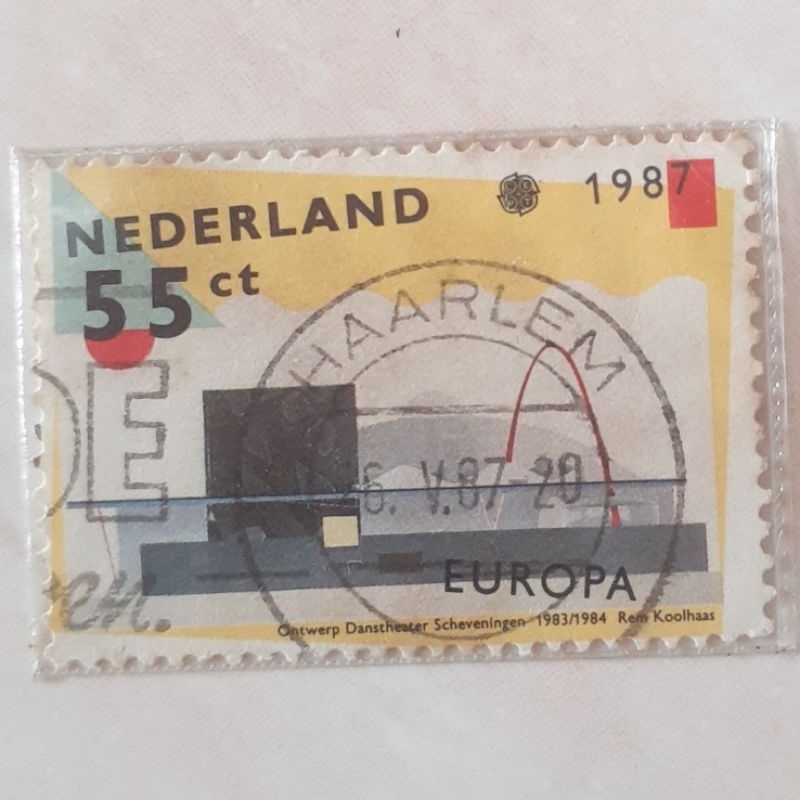 

Perangko Belanda Europa (C.E.P.T.) 1987 - Modern Architecture (Design for the Ballet Theatre, Scheveningen) Tahun 1987