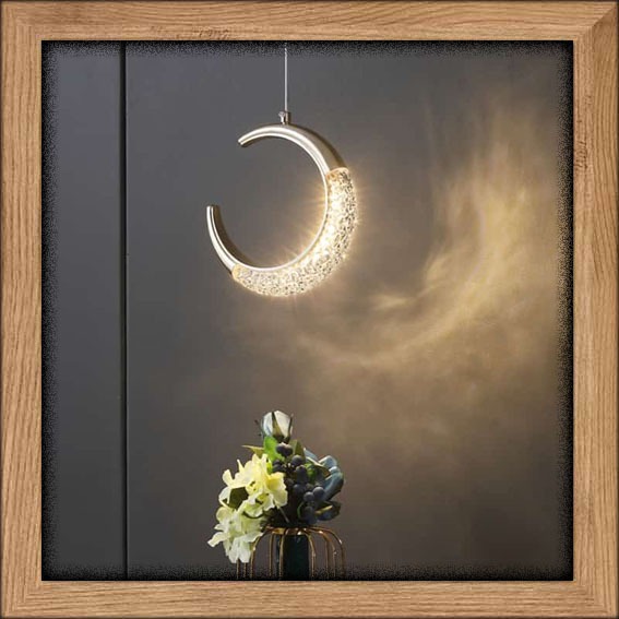 Lampu Hias susun Gantung Led Bulan sabit Nakas Nordic modern Minimalis elegan light living dining ta
