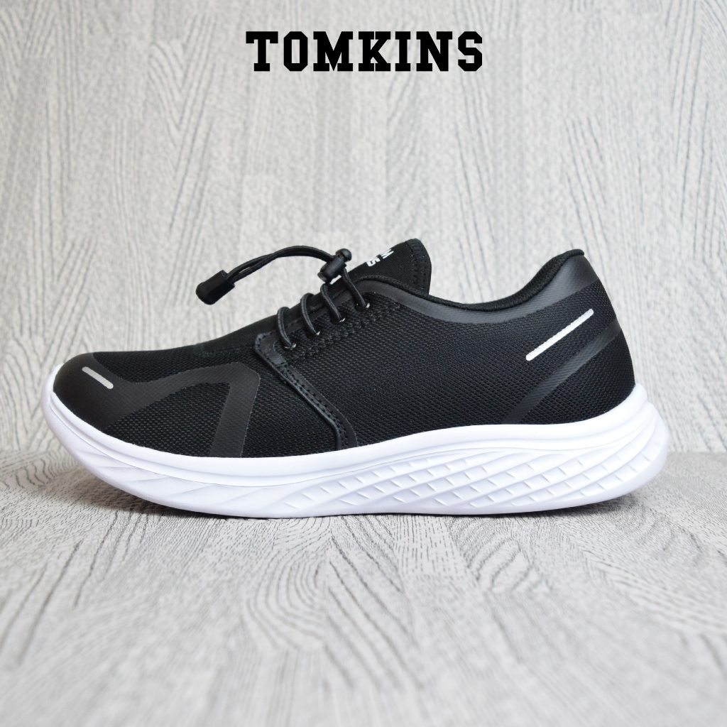 TOMKINS Delfino -  Hitam Putih Sepatu Sekolah