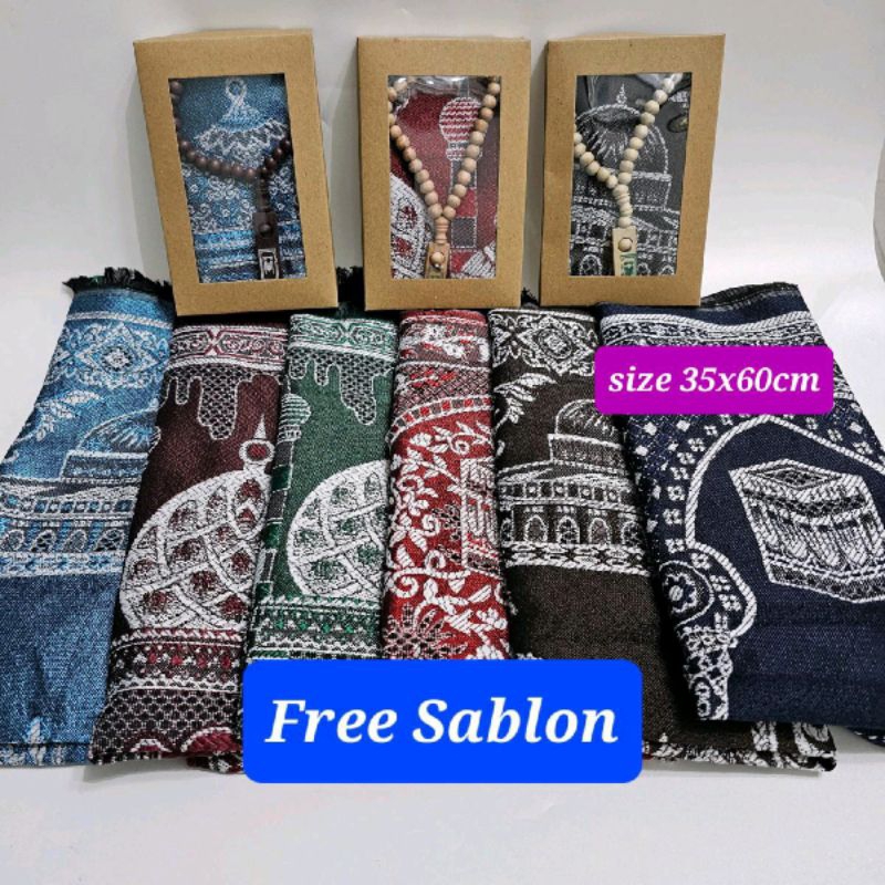 Sajadah souvenir kecil / sajadah muka /sajadah alaydrus/ sajadah mini Haji Muslim
