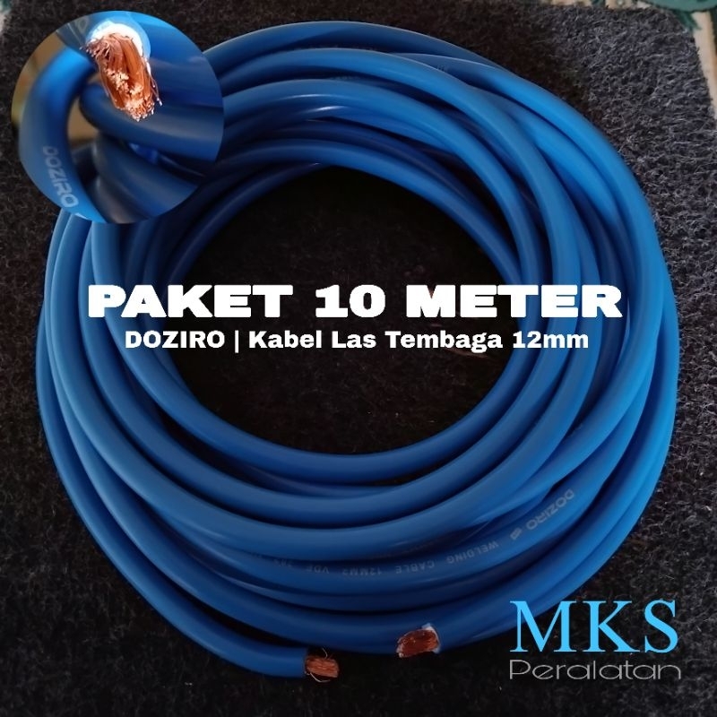 DOZIRO | Paket Kabel Las 12mm Doziro | Welding Cable Copper Wire 12mm Doziro Panjang 10 Meter