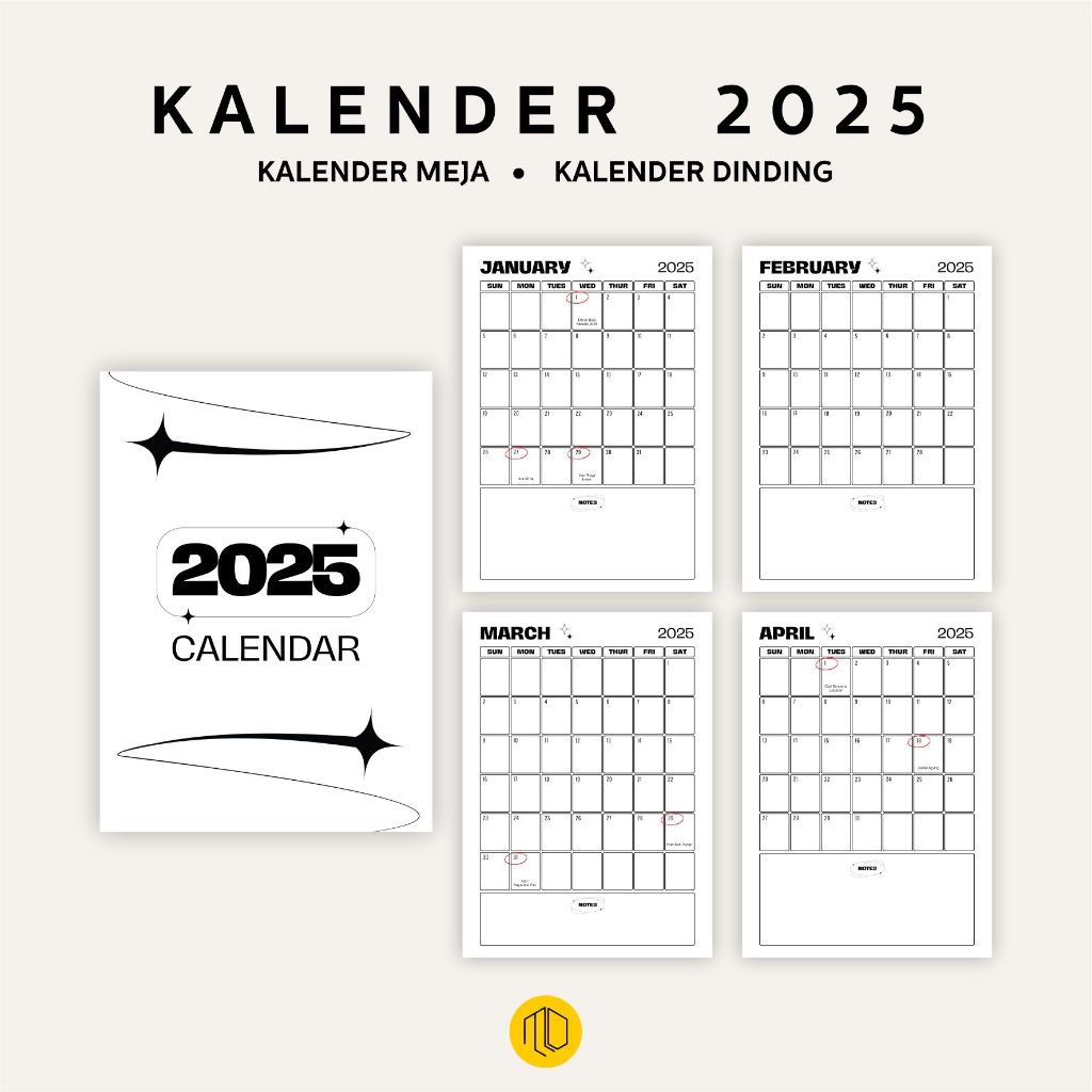 

KALENDER PLANNER 2025 / Kalender Dinding (Baru) ukuran A3 A5 A6 / Monthly Planner 2025 | A3 | Dinding | Kalender / Kalender Planner 2025 & 2026 / Kalender Planner - 2025 / 2026 - A4 - Kalender Dinding - 12 lembar + Cover (Libur nasional)