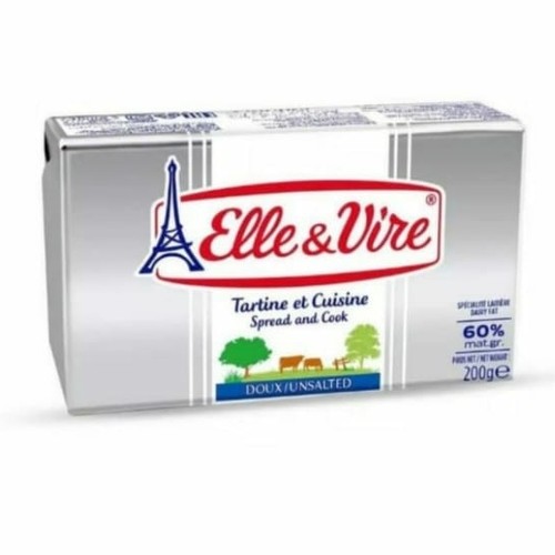 

elle & vire butter spread and cook unsalted 200gr