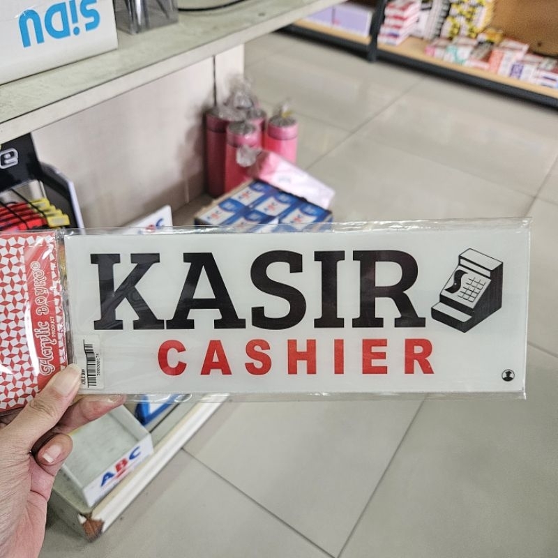 

papan acrylic sign board akrilik logo kasir cashier