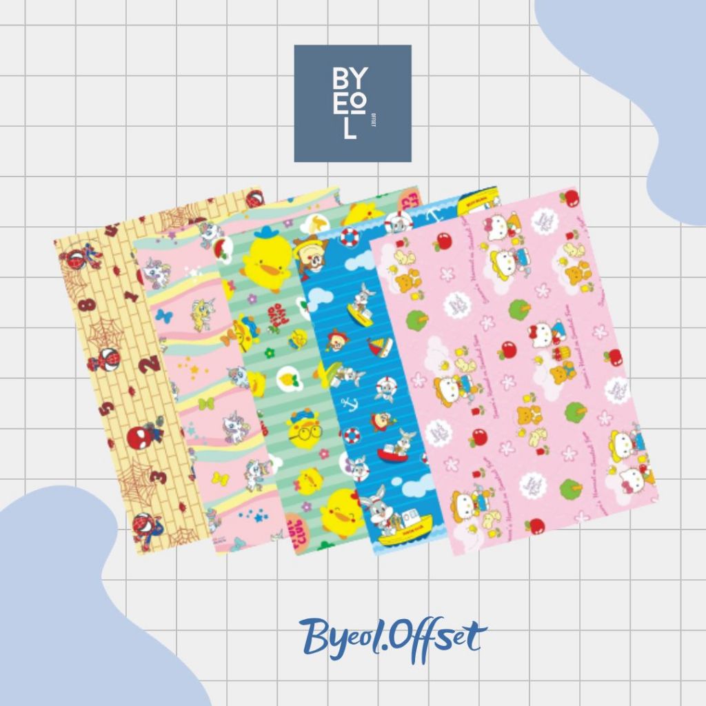 

Kertas Kado BINTANG (1Set isi 10Lmbr) / Kertas kado Motif Karakter Mix U Cowo & Cewe
