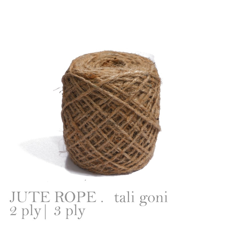 

Tali Rami Hiasan Box Parcel Jute Rope 100 Meter Gantungan Hang Tag 1 Roll