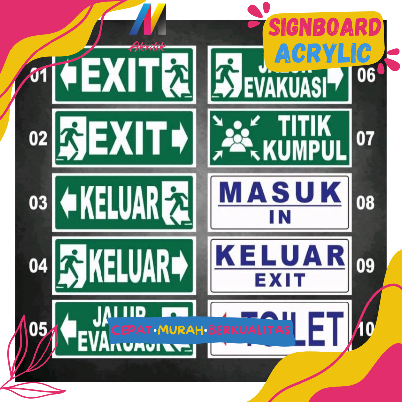

PAPAN NAMA AKRILIK / SIGN BOARD AKRILIK UKURAN 22 X 9 CM