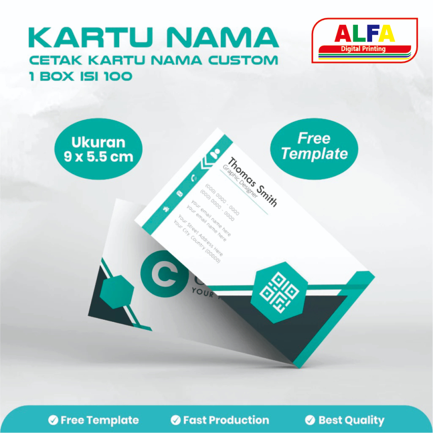 

Kartu Nama Custom, Free template, Free Desaign