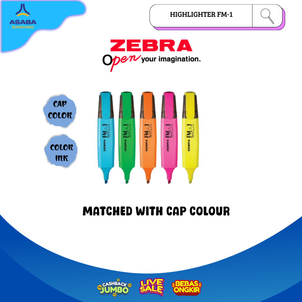 

Asaba Bandung - Zebra Highlighter FM-1