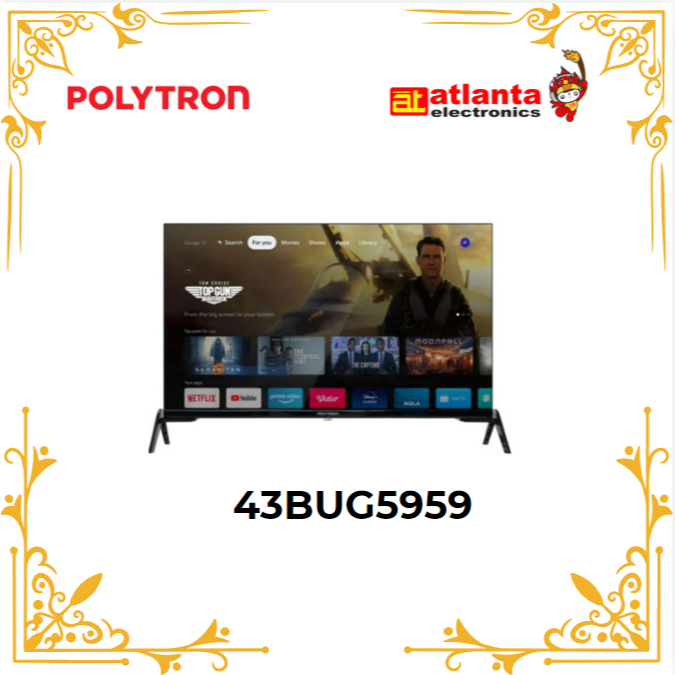 POLYTRON LED TV 43 INCH 4K TV ANDROID 43BUG5959