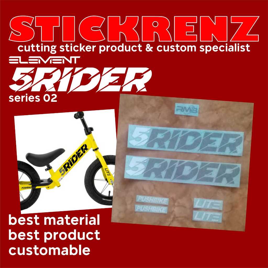 Cutting Sticker Stiker Frame Sepeda Pushbike Element 5Rider 02 Custom