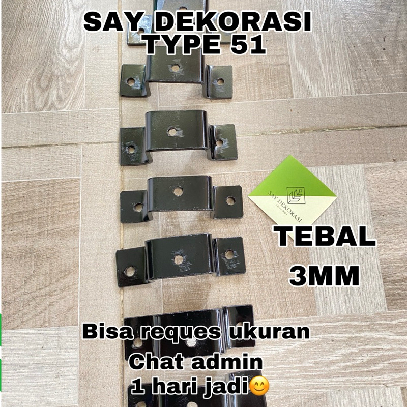 SAY DEKORASI TYPE 51 KLEM BESI HOLLOW UKURAN 2x4 TEBAL 3MM
