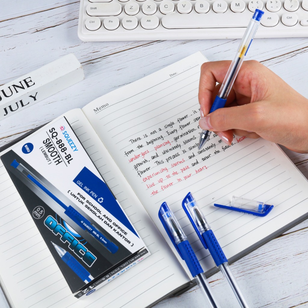 

Pulpen Gel Halus / Pena Gel Pen Office Smooth 0,5 mm / Tinta Cepat Kering