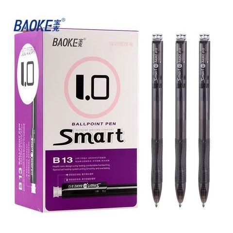

Per Pcs Pulpen Smart Retractable 1.0 mm Hitam By BAOKE B 13