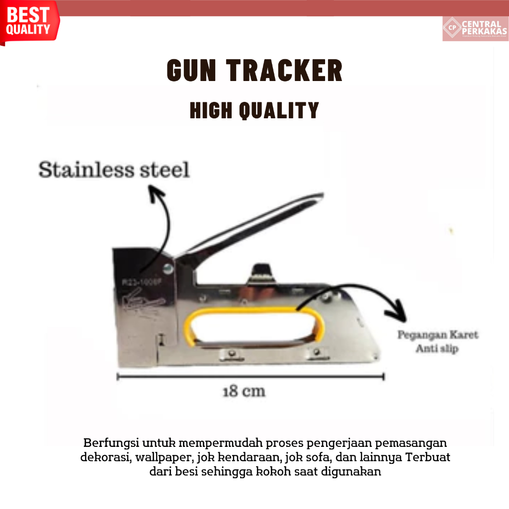 

Gun Tracker / Stapler Tembak / Cekrekan / Pengokot / Hekter Gun Tacker / Staples Sofa, Staples Jok, Stepler Motor