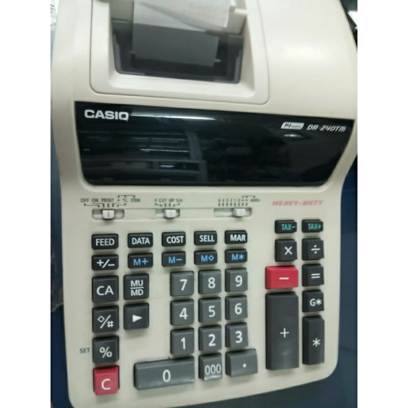 

KALKULATOR CASIO Dr 240TM second putih/ kalkulator printing