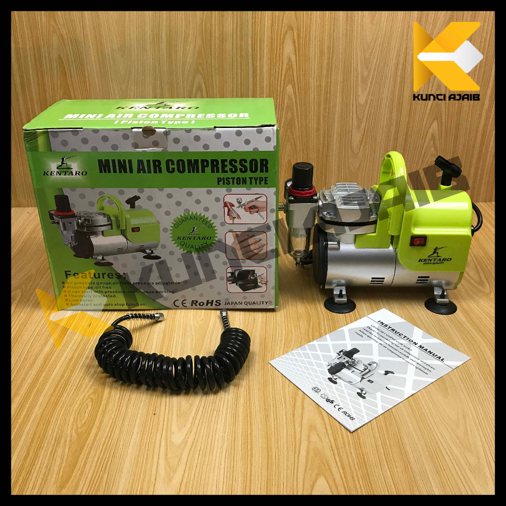 KENTARO Mini Compressor PISTON TYPE - Kompresor Kecil Air Brush Cat