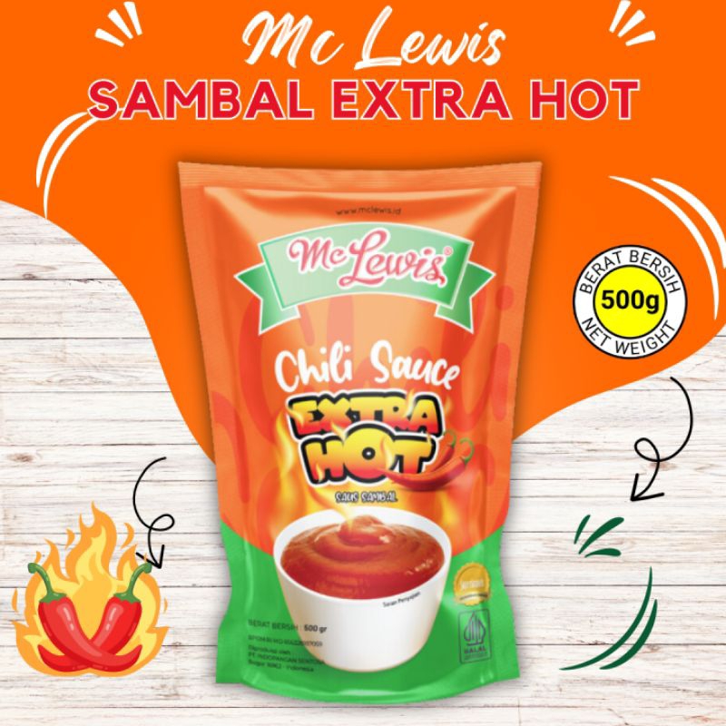 

Mc Lewis Sambal Ekstra Pedas (Extra Hot) 500gr/ sambal extra pedas