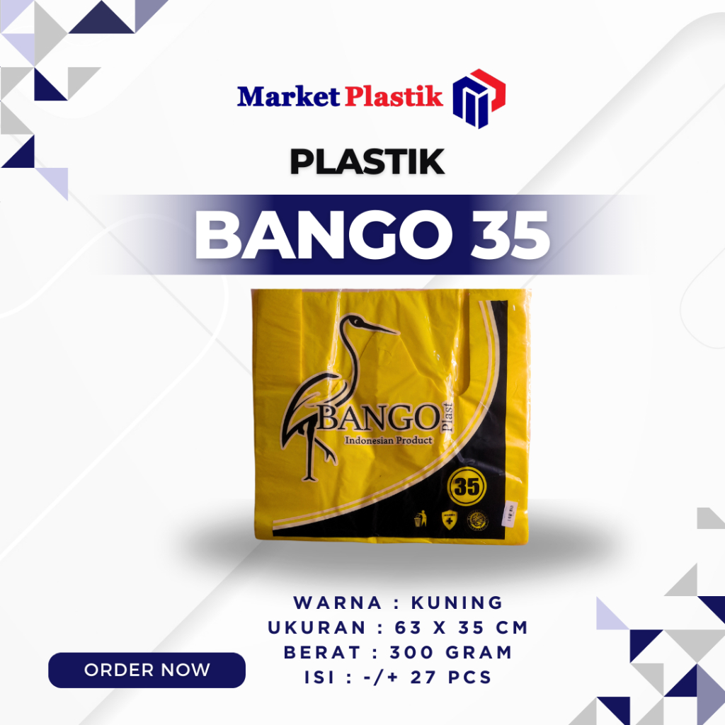 Kantong Plastik Kuning/Kantong Kresek 35 Kuning/Bango 35 Kuning