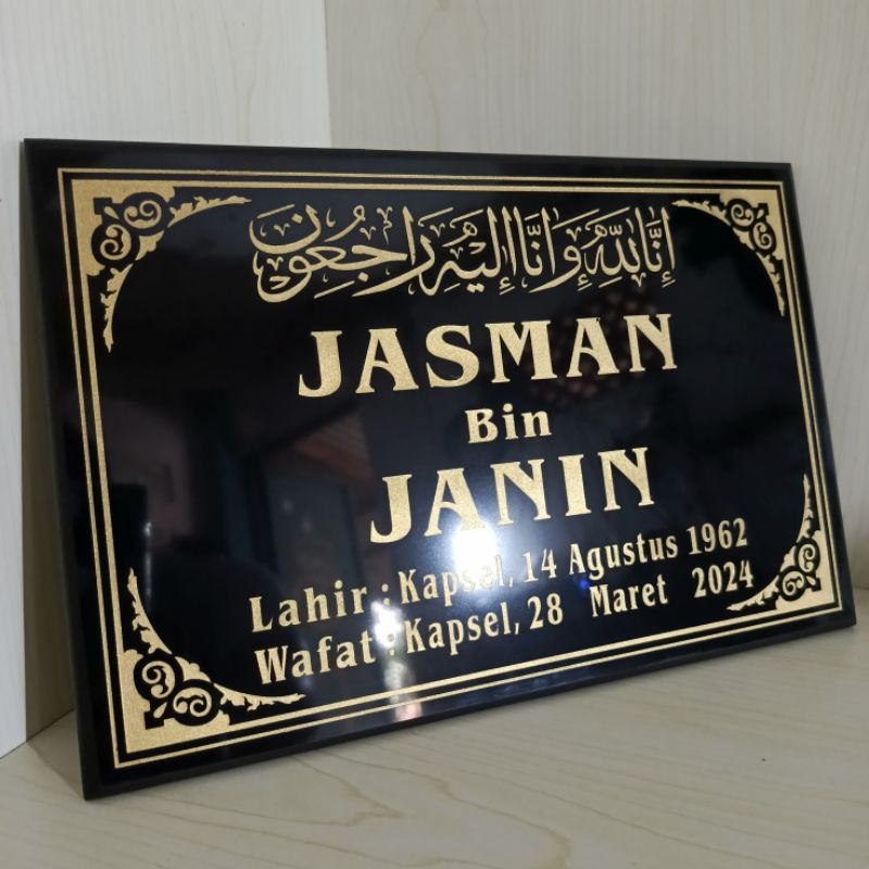 PAPAN NISAN PAPAN BATU NISAN BAHAN GRANIT UKIR GRAFIR