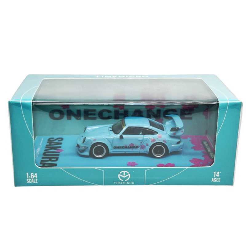 Time Micro 64 Porsche RWB GT Wing Sakura Japan Tiffany Blue