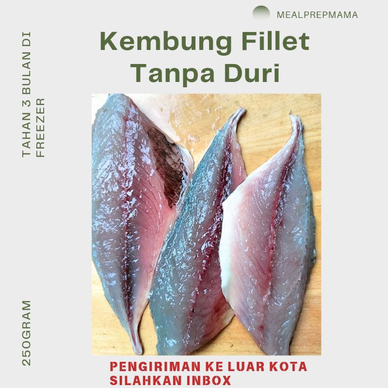 

[FRESH] Kembung Fillet Tanpa Duri 250-260gr Segar Higienis | Full Daging | Ikan Mpasi