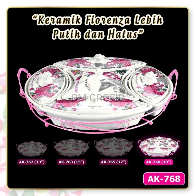 prasmanan bulat Fiorenza ak-768 mawar 19 inch