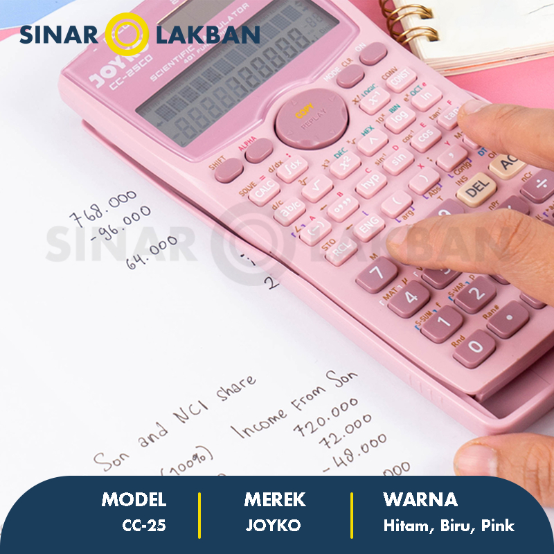 

Calculator Kalkulator Joyko CC-25 Scientific 401 Functions SINAR LAKBAN