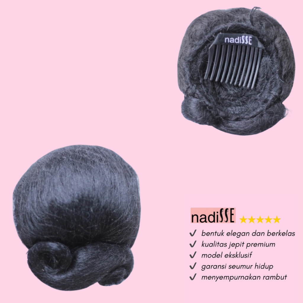 NADISSE SANGGUL MODERN ADAT KERATON JAWA/ SANGGUL SIRKAM KILAT ANTI SASAK/ HAIR BUN MODERN