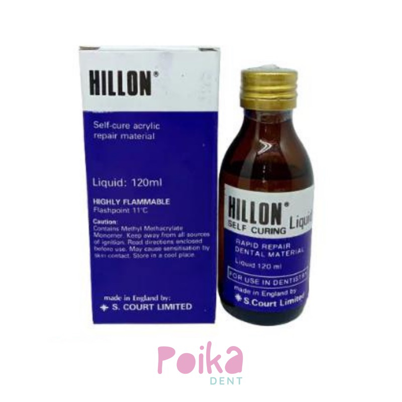 Liquid Hillon 120ml Self Cure Acrylic Rapid Repair Dental Material / Hilon Liquid Bahan Lem gigi / L