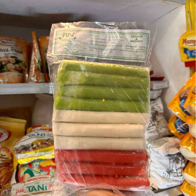 

GORENGAN sosis warna warni
