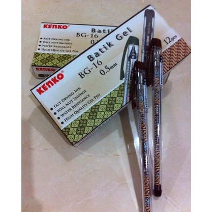 

Diskon Irit Pulpen Gel Batik Kenko BG16 LUSIN