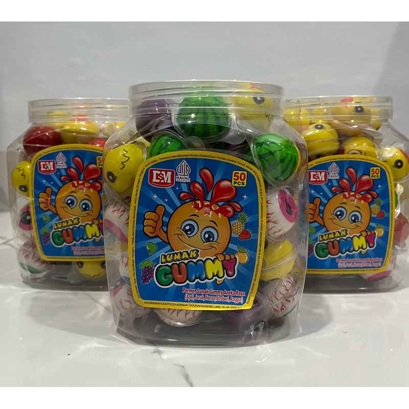 

PERMEN LUNAK GUMMY 1 TOPLES ISI 50 PCS