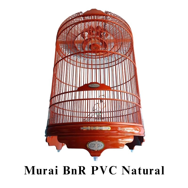 Sangkar Kandang Murai Batu BnR PVC Natural Logo Baru