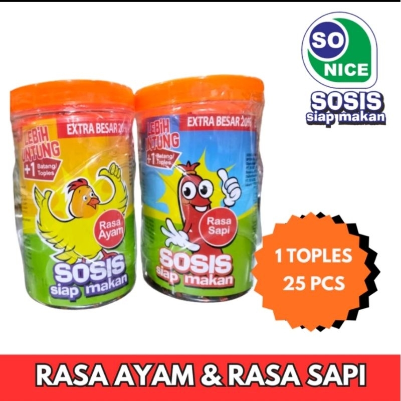 

Sosis So Nice Toples isi 25pc ( 525g)