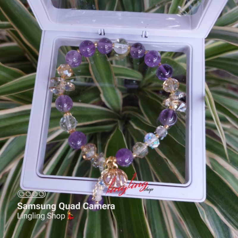 New COD gelang kristal kerang, gelang korea free box