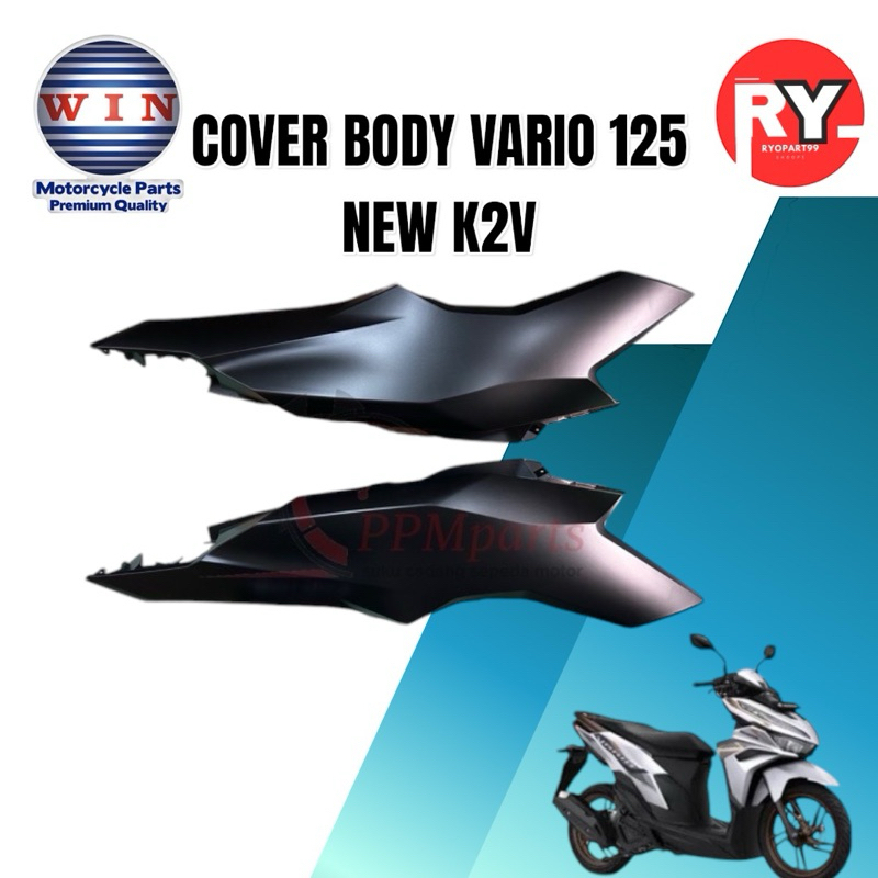 cover body belakang Vario 125 new 2023 k2v Hitam