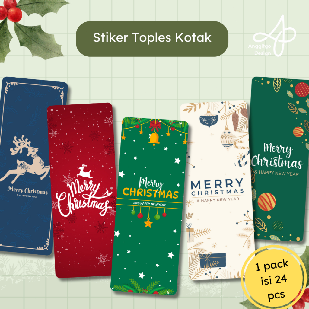 

Stiker Toples Kotak Natal Sticker Natal Merry Christmas Hampers Natal