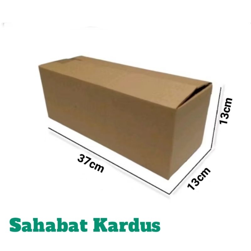 

Kardus box Ukuran 37x13x13 cm single wall polos
