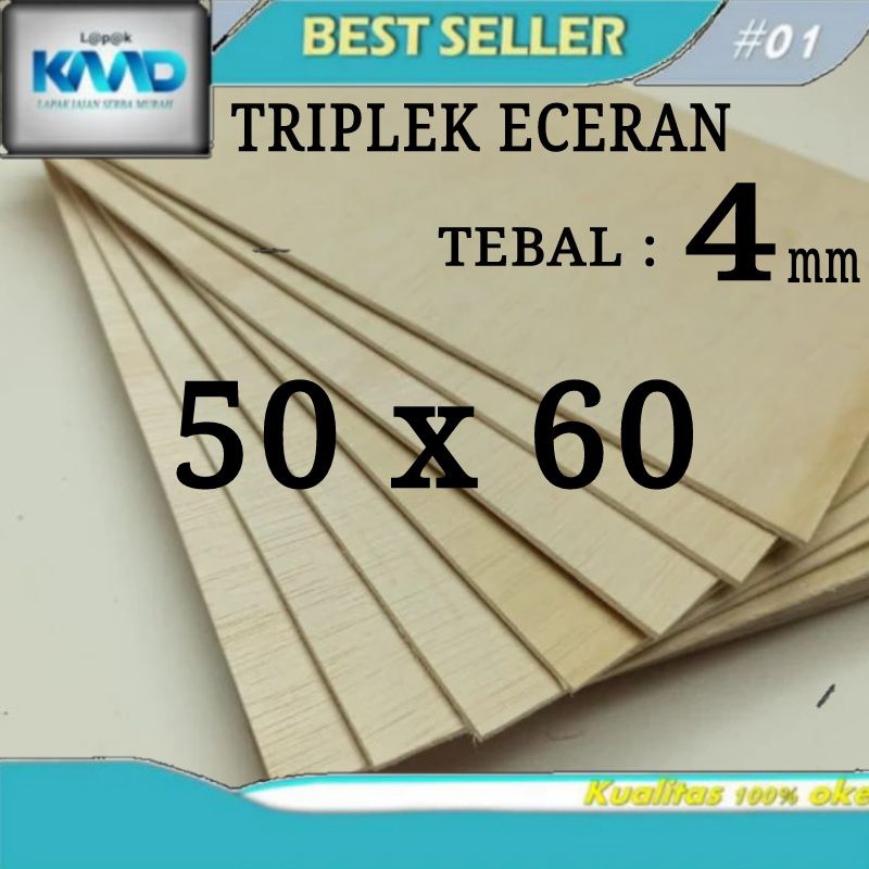 50x60 Triplek 4mm multiplek potongan Albasia terima custom ukuran